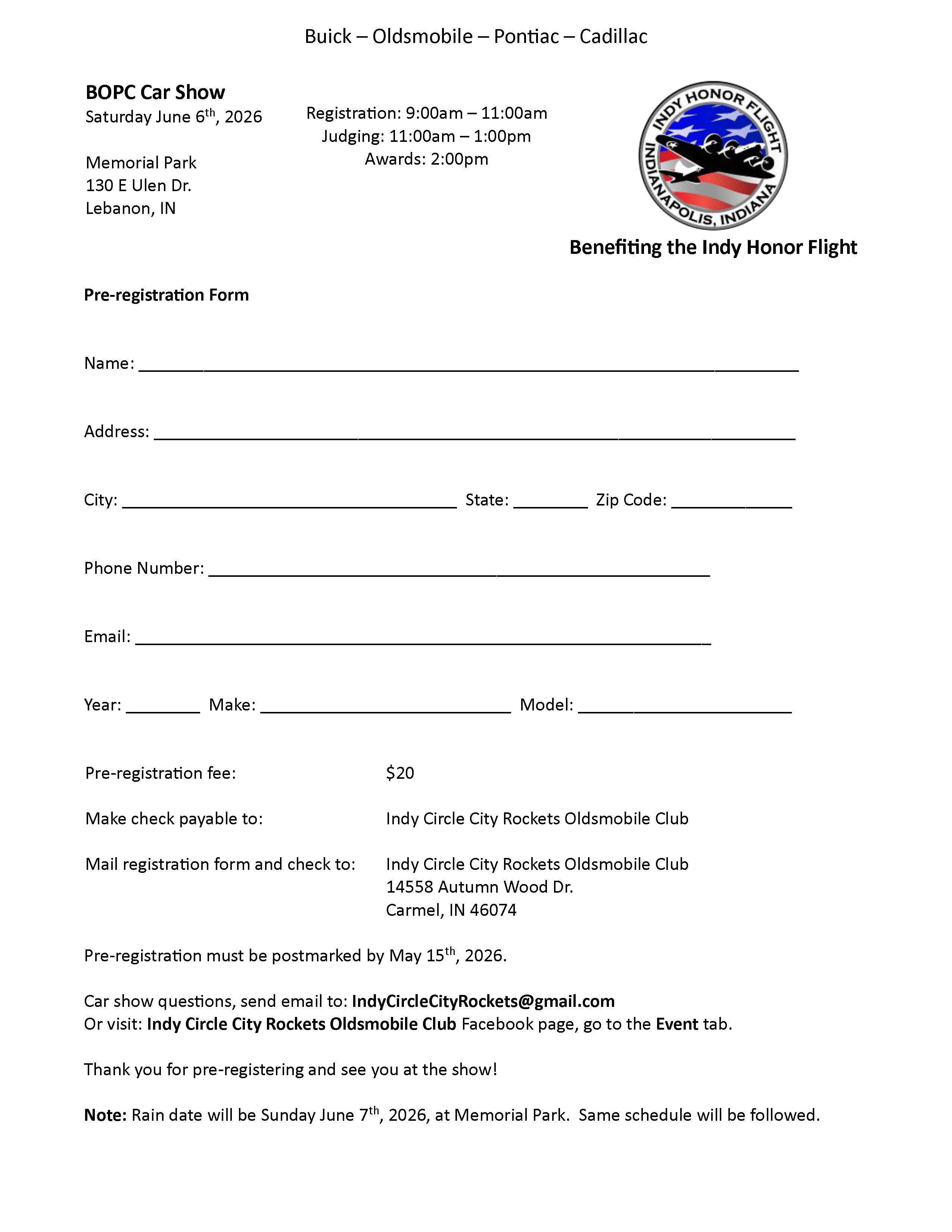 2026 BOPC Lebanon Pre Registration Form 2026 BOPC Lebanon Pre Registration Form
