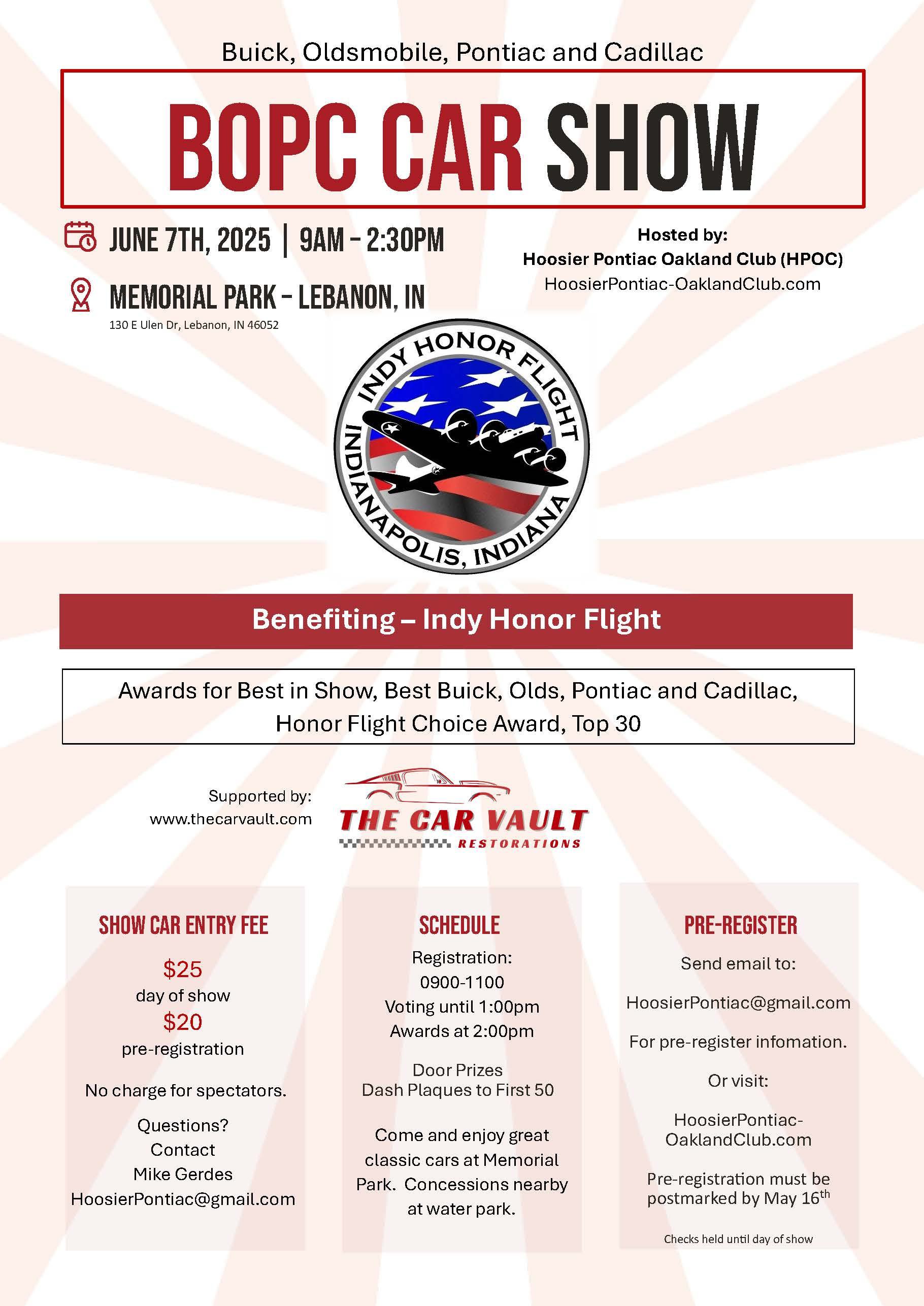 Indiana BOPC 2025 Car Show Flyer Final Indiana BOPC 2025 Car Show Flyer Final